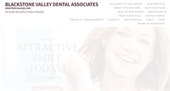Desktop Screenshot of blackstonevalleydental.com
