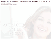 Tablet Screenshot of blackstonevalleydental.com